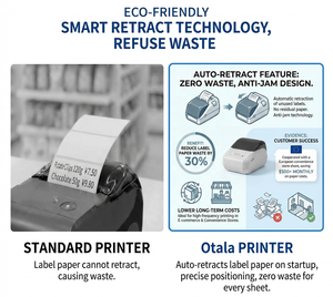 58mm 미니 컬러 프린터 바코드 라벨 스티커 프린터 USB 흑백 콜센터 및 온라인 M110 기술 지원 - Product Image 3