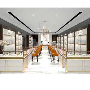 ออกแบบตกแต่งภายในโชว์รูมเครื่องประดับ PENBO ตู้โชว์สินค้าทันสมัย ร้านค้าปลีก ไฟ LED แข็งแรงทนทาน ขนาดและสีตามสั่ง บริการ OEM - Product Image 1