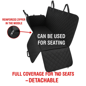 Protecteur de siège arrière imperméable pour animaux de compagnie Tapis de voyage universel antidérapant pour chien avec fermeture à glissière et ancre de siège - Product Image 2
