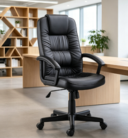 Chaise de bureau exécutive en cuir souple et élégante, chaises de bureau pivotantes en cuir PU bon marché pour le bureau à domicile et les salles de conférence