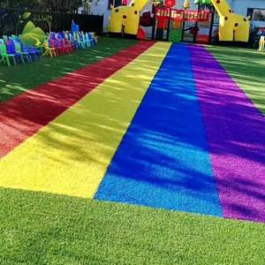 Herbe de <span class=keywords><strong>couleur</strong></span> bon marché pour jardin extérieur prix du <span class=keywords><strong>gazon</strong></span> artificiel rouge bleu blanc <span class=keywords><strong>Gazon</strong></span> synthétique - Product Image 6