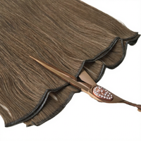 U Glamour Hair Cheveux russes blonds invisibles, couleur balayage, cuticules intactes et alignées, trame Genius
