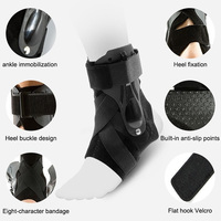 FSPG Vente en gros Attelle de cheville Fixation antidérapante Soutien d'entorse Sangle fixe Protecteur de cheville pressurisé et respirant