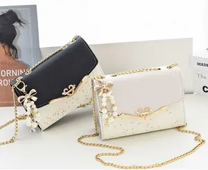 high quality pu leather handbags shoulder bag lady side bags for girls shoulder chain crossbody bag strap