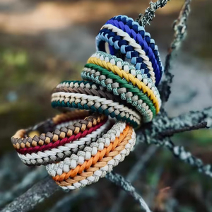 Paracord macramé hecho a mano trenzado entrenamiento cuerda de nailon mascota perro Collar y <span class=keywords><strong>plomo</strong></span> Collier Pour Chien Corde Pit Bull - Product Image 1