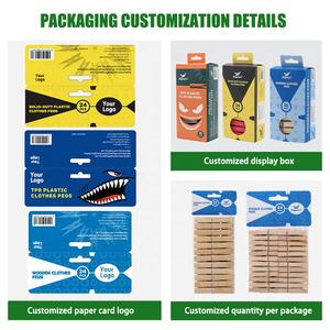 24 Pinzas de Madera de Colores Naturales y Diferentes Tamaños para Manualidades, Pinzas de Madera para <span class=keywords><strong>Ropa</strong></span> y Decoración de Fotos - Product Image 6