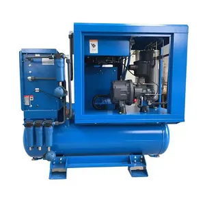 Indústria Três em um Compressor de ar parafuso 11kw 15KW 22KW 37KW com tanque de ar com secador de ar