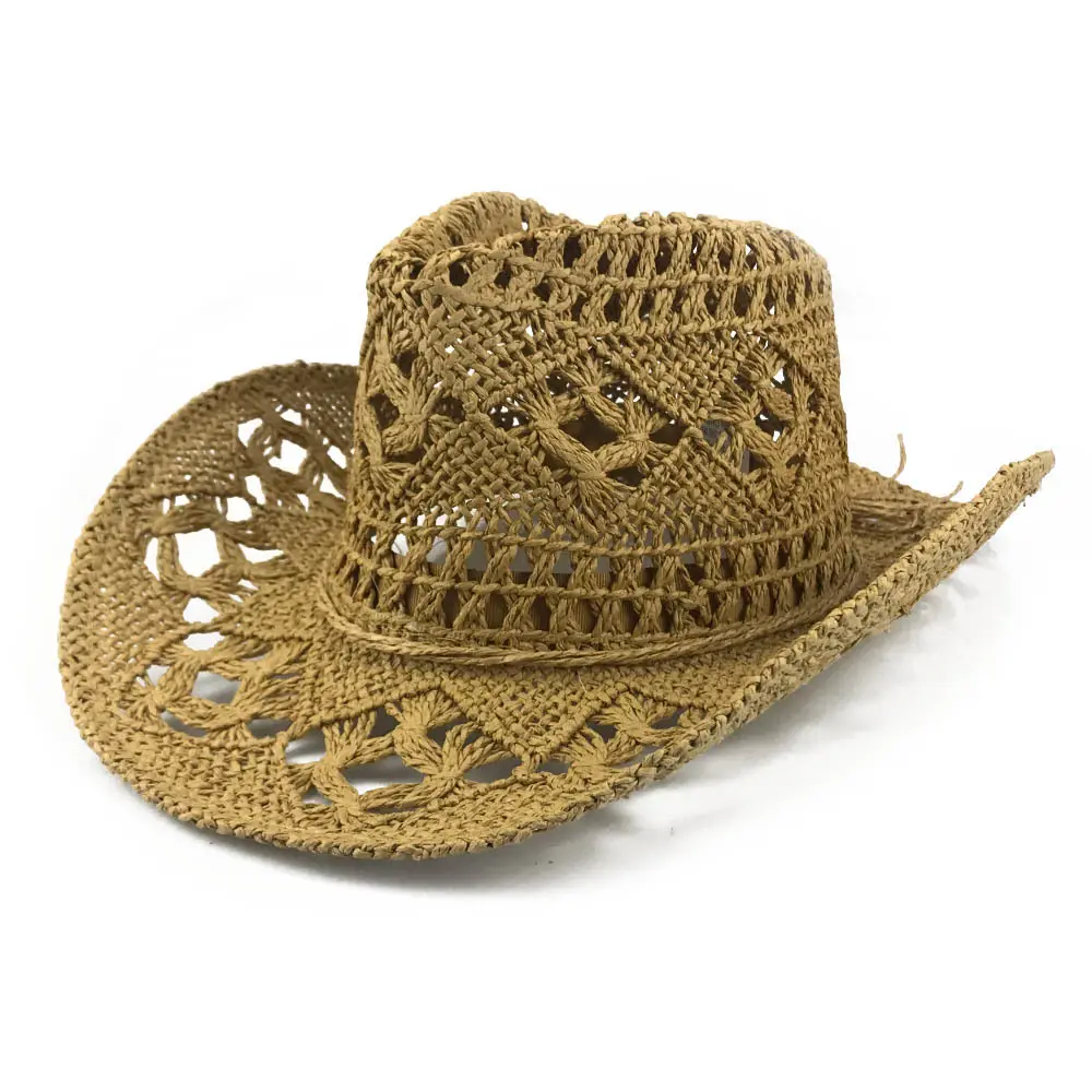 Gossifan Classic Wide Brim Western Cowboy Hats for Women Men 