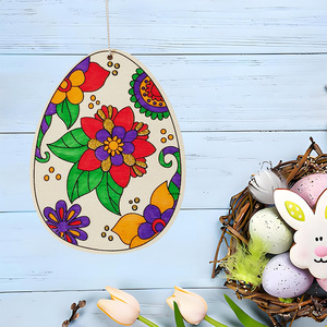 Tavola da Disegno in Legno per Bambini Fai-da-Te a Tema Pasquale, Decorazione Artistica Creativa con Coniglietti, Uova e Pulcini FH1-2 - Product Image 3