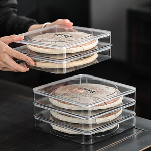 Tea Cake Storage <b>Box</b> Square PET Transparent Sealed Dustproof Moisture Proof For Tea <b>Display</b> And Storage - Product Image 2
