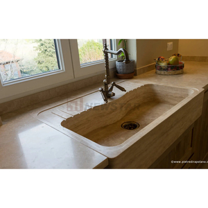 Lavabo de luxe en marbre blanc naturel pour salle de bain et cuisine - Product Image 3