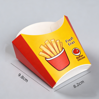 Boîte à frites jetable en papier pour emporter, emballage alimentaire personnalisé pour ailes de poulet, boîtes à hamburgers, conteneur pour plats à emporter rapides