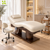 BoJue 4 Moteur De Luxe Style Table De Massage Électrique Inclinable Corps Complet Spa Lit Du Visage Réglable Équipement De Salon De Beauté