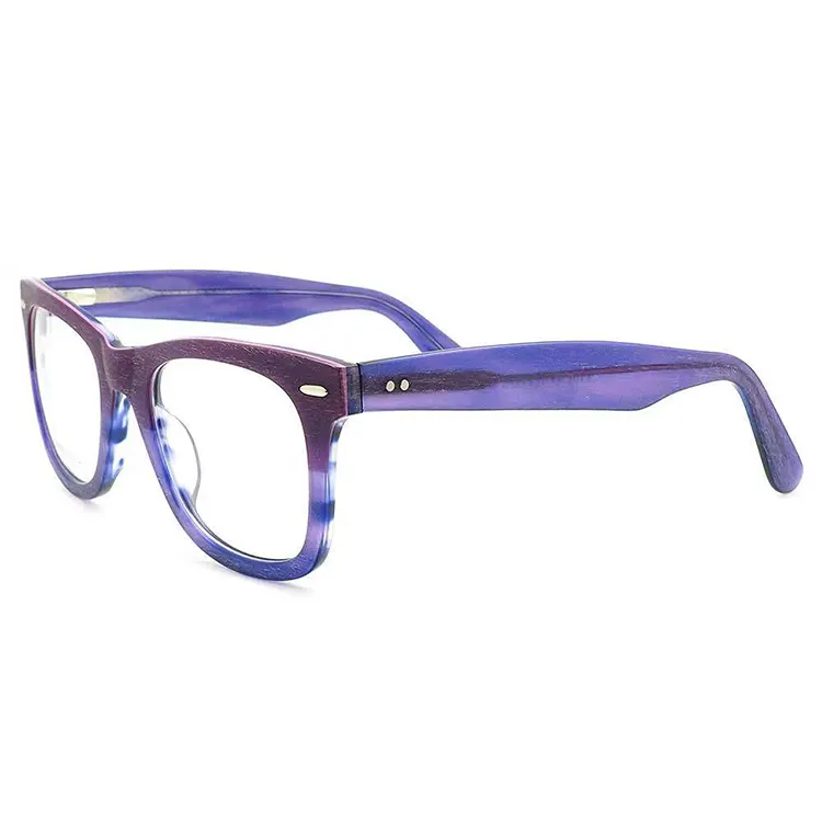 Montura de acetato cuadrada para hombre, gafas de alta calidad, marco de madera cómodo