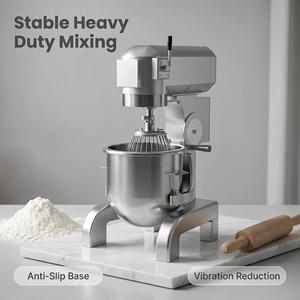 Mélangeur à pâte professionnel en acier inoxydable, batteur sur socle <span class=keywords><strong>3</strong></span> vitesses pour pétrir, mélanger et battre les œufs, idéal pour boulangeries et pâtisseries 2026 - Product Image 2