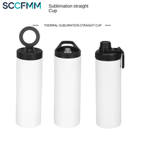 SCCFMM 15oz/20oz 승화 프린팅 진공 스테인리스 스틸 야외 스포츠 물병 스트레이트 텀블러 (DIY 로고 사진 인쇄 가능)