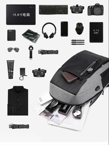 Sac à dos pour ordinateur portable décontracté et professionnel grande capacité pour hommes, personnalisable avec logo, en polyester avec fermeture éclair, style tendance – Ventes Flash - Product Image 2