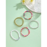 Ensemble de 5 bracelets colorés en perles de style bohème pour l'été