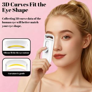 Electric Eyelash Curling Tool <b>Heated</b> Lash Curler Wide Angle Design Makeup Beauty Tool - Product Image 2