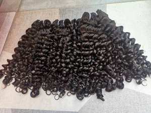 工厂价格100% 未加工的原始头发批发缅甸卷发束生缅甸卷发10 ”-40” 自然色 - Product Image 6