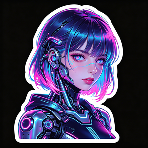 Adesivi per Carte di Credito Cyberpunk Anime, Impermeabili in PVC, Rimovibili per Carte di Debito e Bancomat - Product Image 1