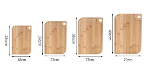 Ensemble de 3 planche à découper en bambou de couleur naturelle biologique protection de l'environnement <span class=keywords><strong>bois</strong></span> viande veget pour cuisinière de cuisine - Product Image 6