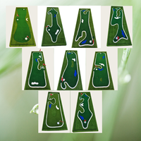 Tapis de putting pour mini-golf 9 trous, gazon artificiel pour améliorer les compétences de golf, tapis de putting intérieur/extérieur