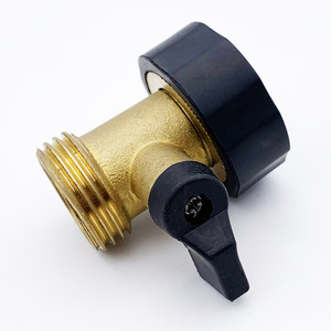 Válvula de bola de cobre para jardín, conector de cierre de agua roscado de 3/4 pulgadas para manguera, uso en exteriores - Product Image 1