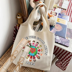 Bolsa de Lona Personalizada con Diseño de la Conferencia de la Iglesia de Jesua 2024, para Viajar, con la Frase 'Declarar la Buena Nueva' - Product Image 3