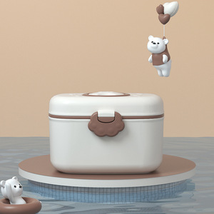 Portable Baby Formula <b>Container</b> Large Square Double Layer Bpa Free Moisture Proof Airtight For <b>Travel</b> 0-12 Months - Product Image 1