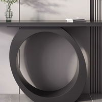 Table console pliable moderne ultra-étroite en ardoise, style italien, luxe léger, haut de gamme, pour salon, maison, hôtel
