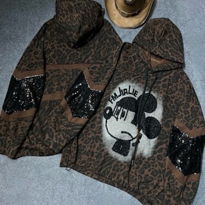 6911/<span class=keywords><strong>Felpa</strong></span> Oversize Nera a Coste, Resistente e Traspirante, <span class=keywords><strong>con</strong></span> Orsetto Paillettato e Dettagli a Strisce a Contrasto - Product Image 3