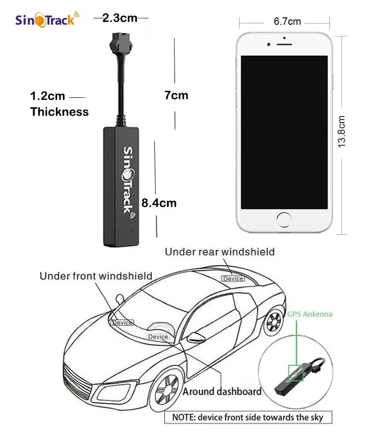 SinoTrack 901A New High Quality Car GPS Tracker With Tracking Software System ST901A