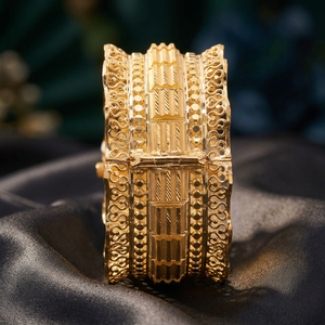 Joyería de Moda al por Mayor para Mujer, Brazaletes y Kadas de Lujo Chapados en Oro de 14K, 18K y 24K, Brazaletes Kada de Latón Rellenos de Oro - Product Image 3
