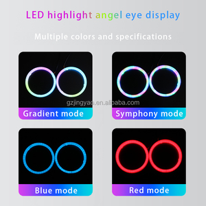 Phare de voiture coloré Oeil <span class=keywords><strong>d</strong></span>'<span class=keywords><strong>ange</strong></span> Lumière <span class=keywords><strong>d</strong></span>'ouverture spéciale Multi Color Angel Eye Light Cool Multi Mode Conversion APP Control - Product Image 4