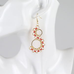 <span class=keywords><strong>La</strong></span> simetría de alambre de cobre alambre envuelto pendientes Cadena de correo para <span class=keywords><strong>la</strong></span> joyería de las mujeres - Product Image 2