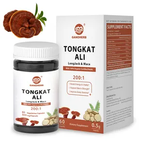 Kapsul Tongkat Ali Maca Premium organik, meningkatkan daya Pria