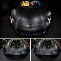 Autocollant noir mat en vinyle pour voiture 1.52x18M, bulle de libération d'air