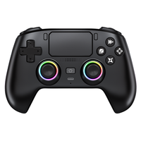 Controles de Juego para PC Multifuncionales con Luces LED RGB, Vibración Inalámbrica y Joysticks Hall