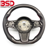 Volant de direction personnalisé pour l'intérieur de la voiture, adapté à la BMW Z4 E89 Série 3 E90 E92 Sport, en fibre de carbone forgée et cuir