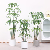 Plantes artificielles réalistes à feuillage dense vert pour la détente au bureau, décoration artificielle