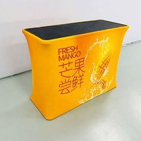 Leichte benutzer definierte Druck Pop Up Counter Ausstellung Event Promotion Spannung Stoff Messe Pop Up Tisch