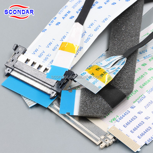 สายแบนแบบยืดหยุ่น SCONDAR Custom AWM 20624 20706 20861 20798 80C 60V VW-1 40 51 พิน FFC ขนาด 0.5 มม. 1.0 มม. สำหรับจอ LCD ทีวี แล็ปท็อป - Product Image 1