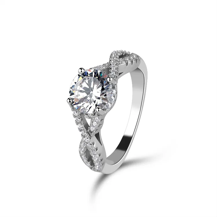 Ювелирное кольцо роскошное кольцо с бриллиантом проволока 925 стерлингового серебра талисман 2023 женщин геометрические Шэньчжэнь модные обручальные кольца циркон