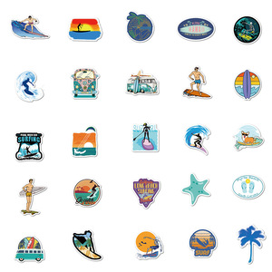 50pcs Hawaii Beach Summer <strong>Surfing</strong> Private Label <strong>Sticker</strong> Pack - Product Image 6