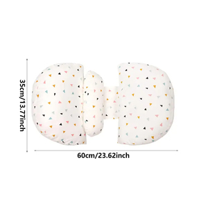 Oreiller de maternité pour dormir sur le côté pendant la grossesse, en coton doux et respirant, portable, pour soutenir le ventre, oreiller d'allaitement - Product Image 5