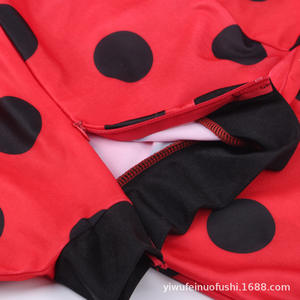 Costume de scène d'Halloween pour fille, motif chat noir et coccinelle, pour enfants, déguisement de coccinelle, ensemble moulant deux pièces - Product Image 3
