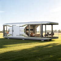 Conteneur Maison Capsule Spatiale Moderne Détachable et Respirant de 40 pieds pour Parcs Extérieurs - Solution Complète pour Projets