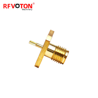 Connecteurs coaxiaux coaxiaux RF 50 ohms SMA Edge SMA femelle Jack Socket 4 trous bride montage sur panneau Chasis connecteur