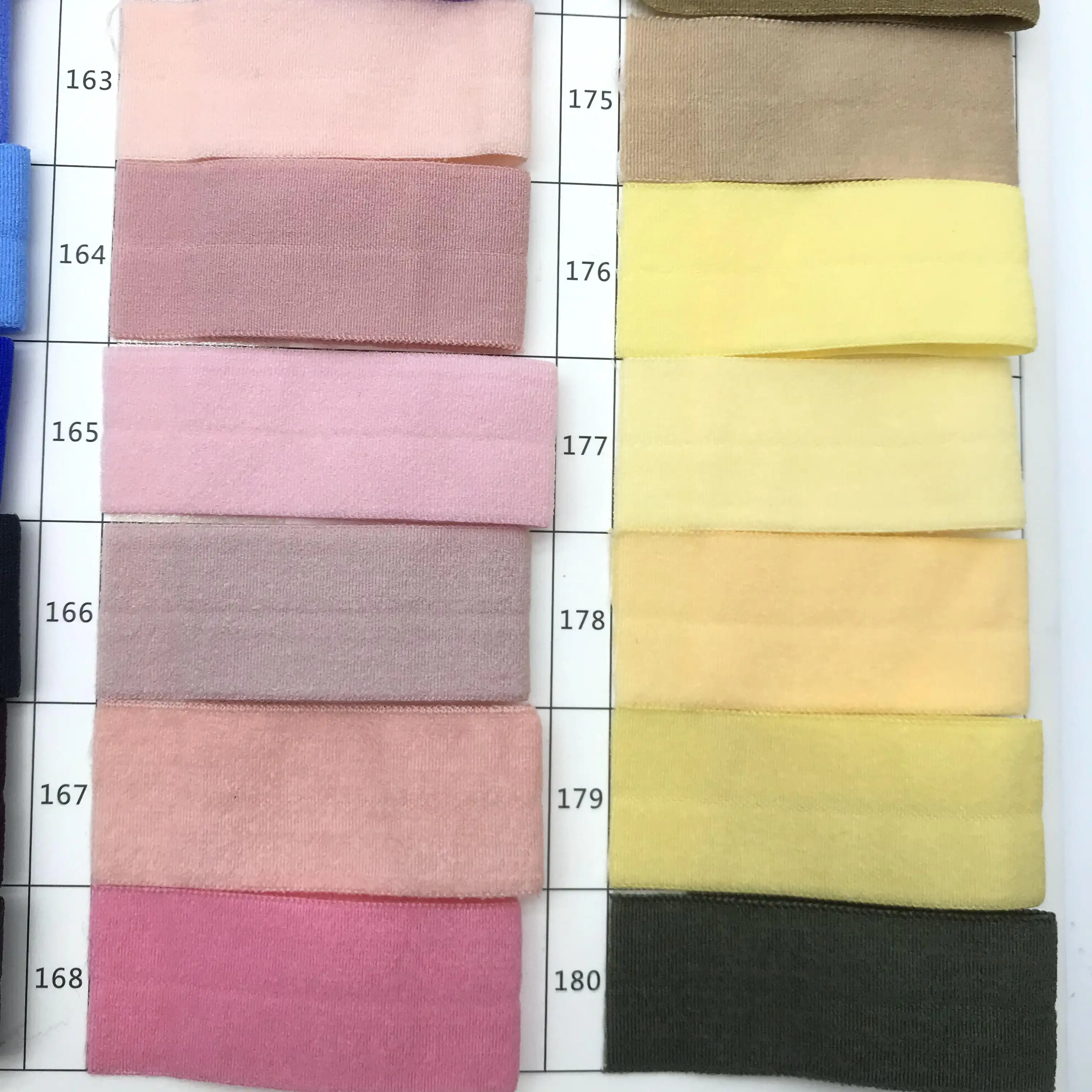 Wholesale factory price 16mm fold over elastic tape Folded elastic nylon fabric twill tape bias elastic